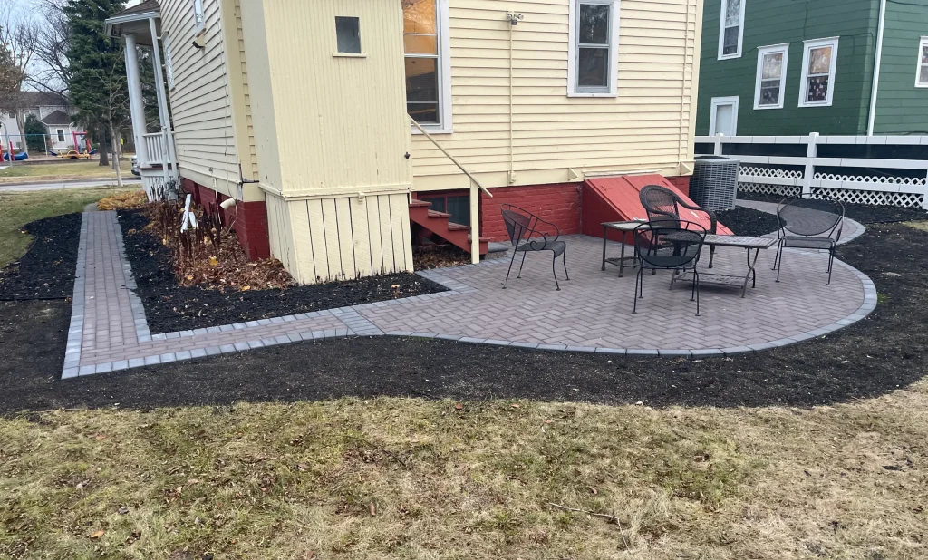 IMG_1617 Brick patio with walkway.